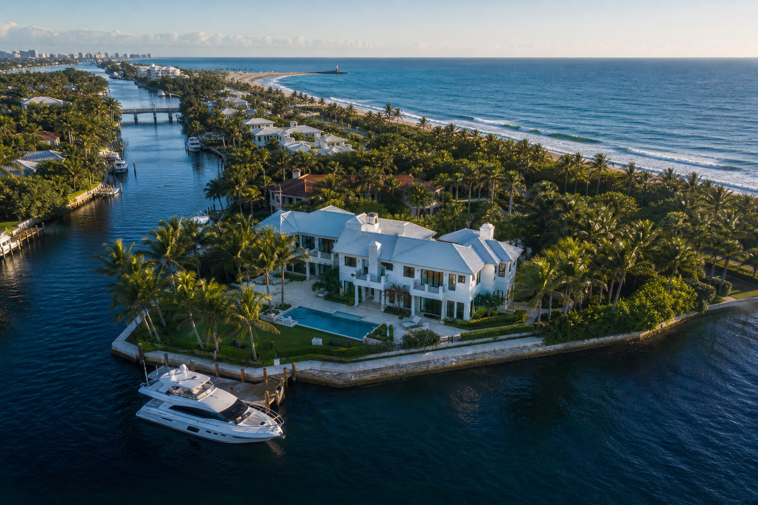 Drone photography of a South Florida coastal estate