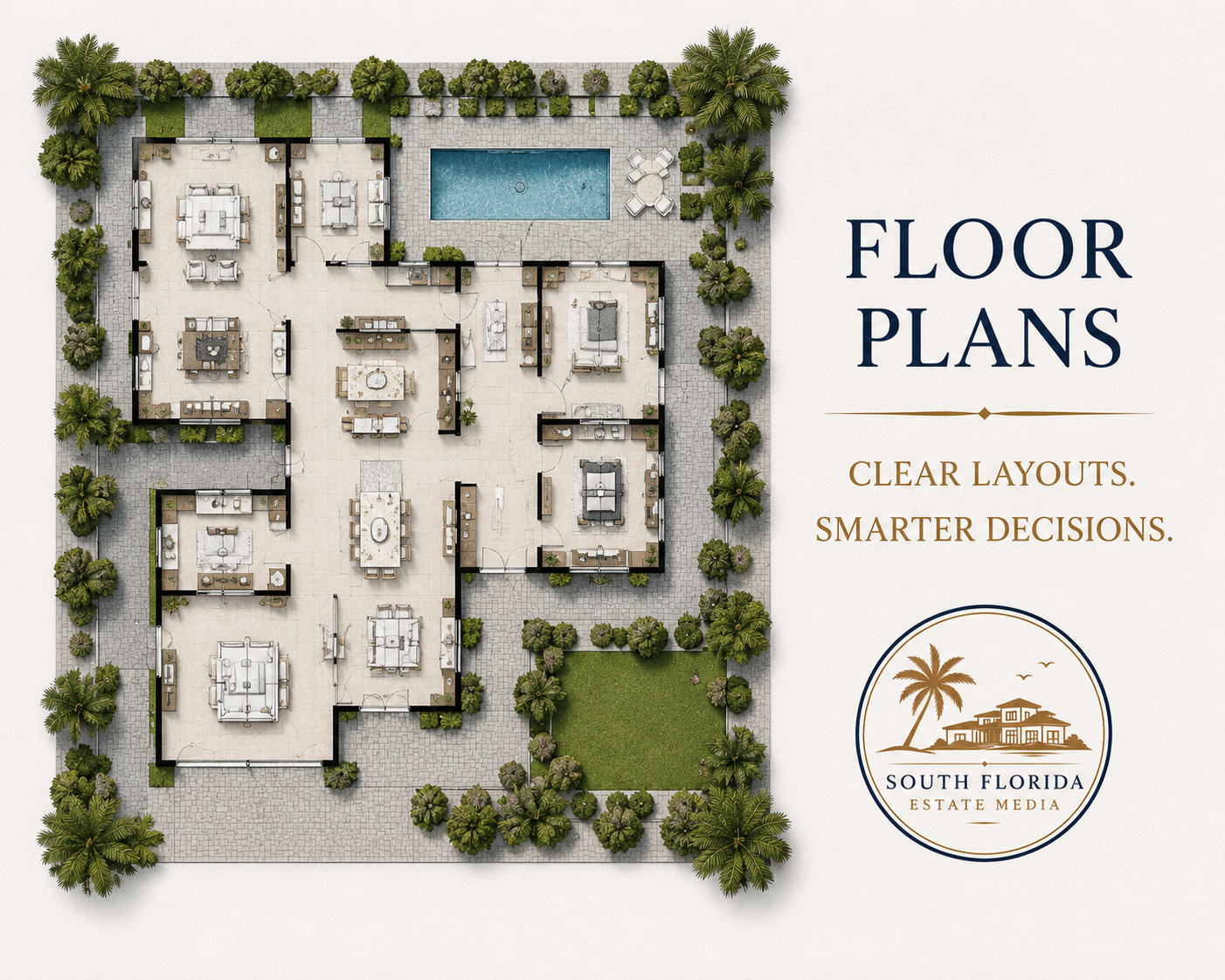 Floor plan media sample for luxury South Florida real estate
